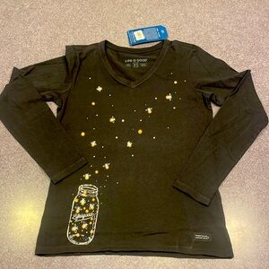 Life is Good NWT Fireflies Crusher Tee